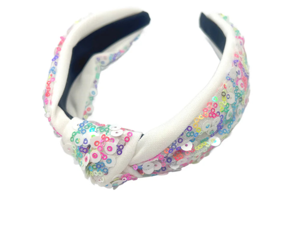 White Sequin Headband