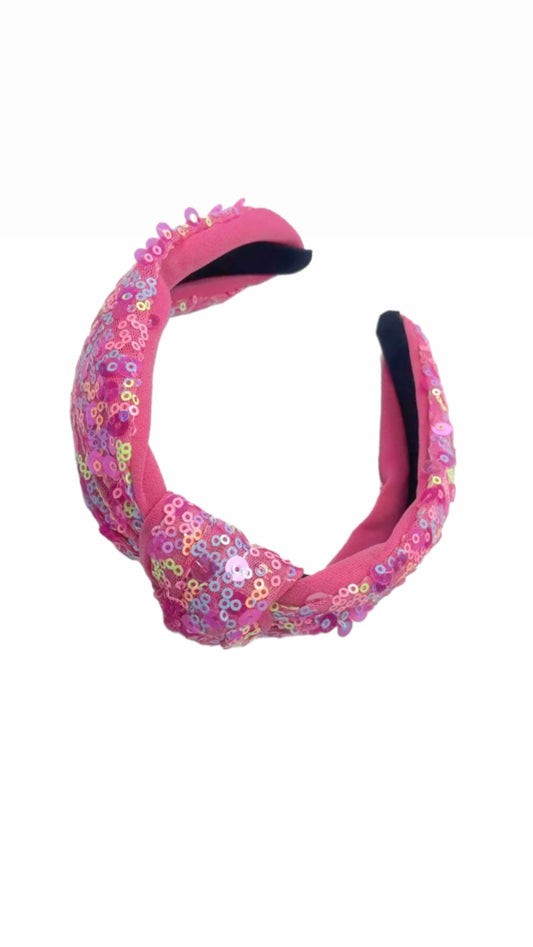 Pink Sequin Headband